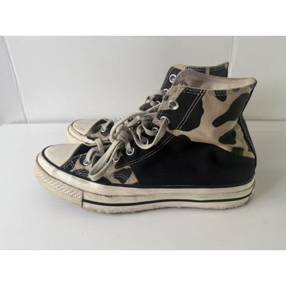 Converse Chuck Taylor All Star High Top Cow Print Black White Women’s 7